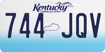 KY license plate 744JQV