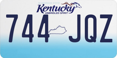 KY license plate 744JQZ