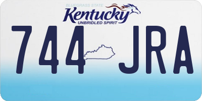 KY license plate 744JRA