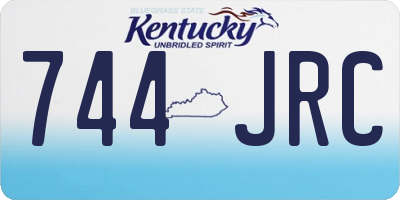 KY license plate 744JRC