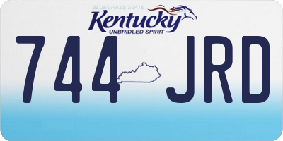 KY license plate 744JRD