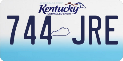 KY license plate 744JRE
