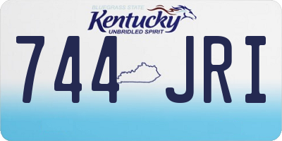 KY license plate 744JRI