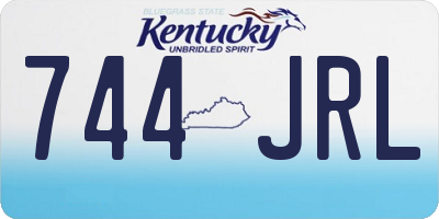 KY license plate 744JRL