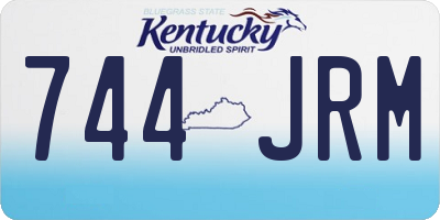 KY license plate 744JRM