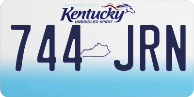 KY license plate 744JRN