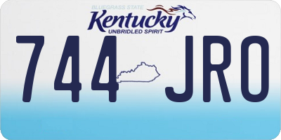 KY license plate 744JRO