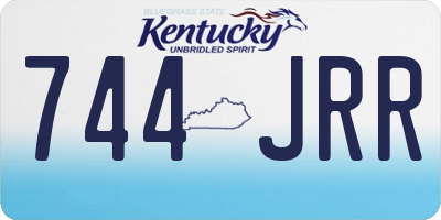 KY license plate 744JRR