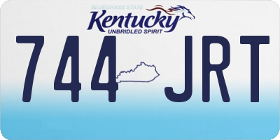 KY license plate 744JRT