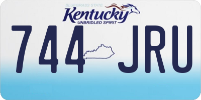 KY license plate 744JRU