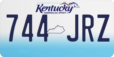 KY license plate 744JRZ