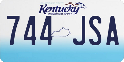 KY license plate 744JSA