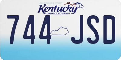 KY license plate 744JSD