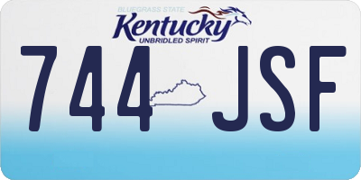 KY license plate 744JSF