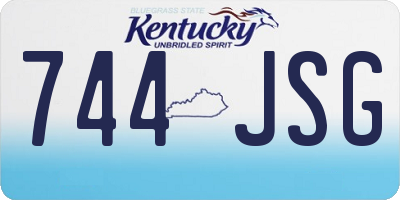 KY license plate 744JSG