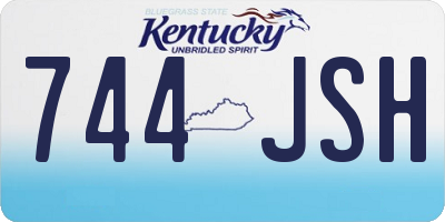 KY license plate 744JSH