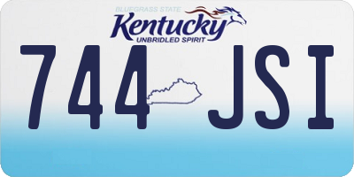 KY license plate 744JSI