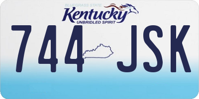 KY license plate 744JSK