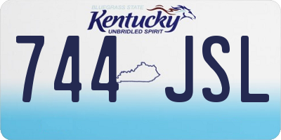 KY license plate 744JSL