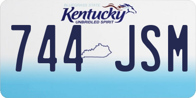KY license plate 744JSM