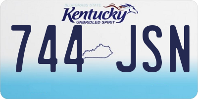 KY license plate 744JSN