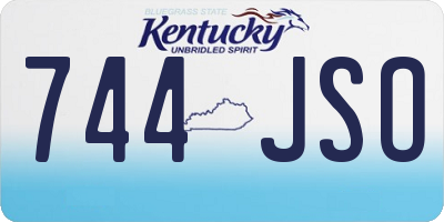 KY license plate 744JSO