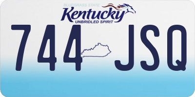 KY license plate 744JSQ