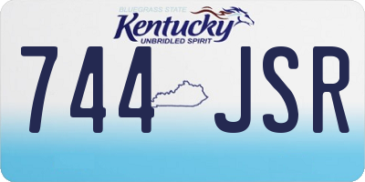 KY license plate 744JSR
