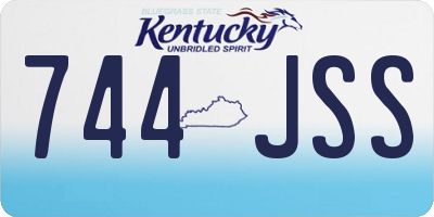 KY license plate 744JSS