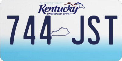 KY license plate 744JST