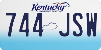KY license plate 744JSW