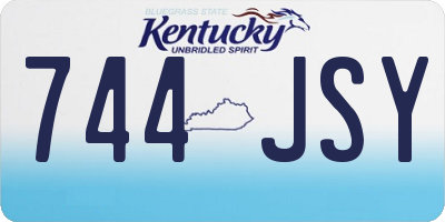 KY license plate 744JSY