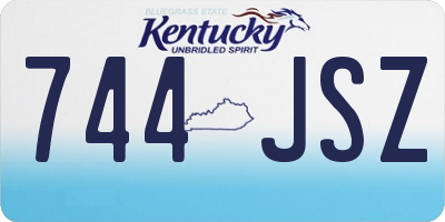 KY license plate 744JSZ
