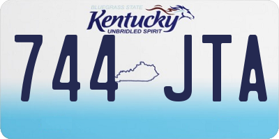 KY license plate 744JTA