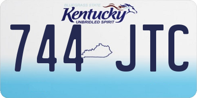 KY license plate 744JTC