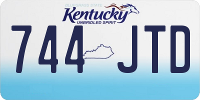 KY license plate 744JTD
