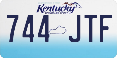 KY license plate 744JTF