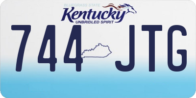 KY license plate 744JTG