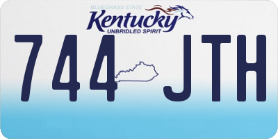 KY license plate 744JTH