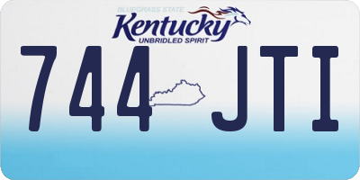 KY license plate 744JTI