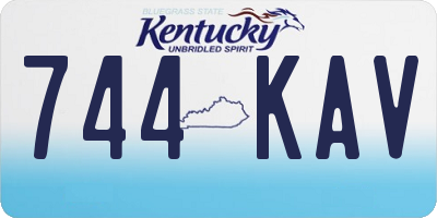 KY license plate 744KAV