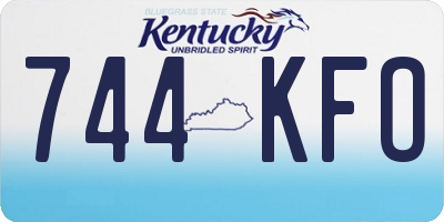 KY license plate 744KFO