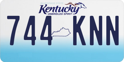 KY license plate 744KNN