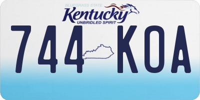 KY license plate 744KOA