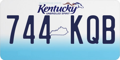 KY license plate 744KQB