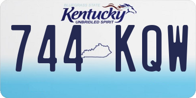 KY license plate 744KQW