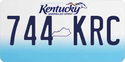 KY license plate 744KRC