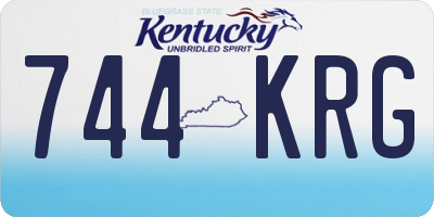 KY license plate 744KRG