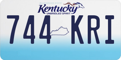 KY license plate 744KRI