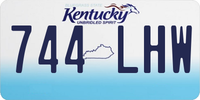KY license plate 744LHW